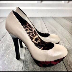 Betsey Johnson Dareah Leather Platform Heels